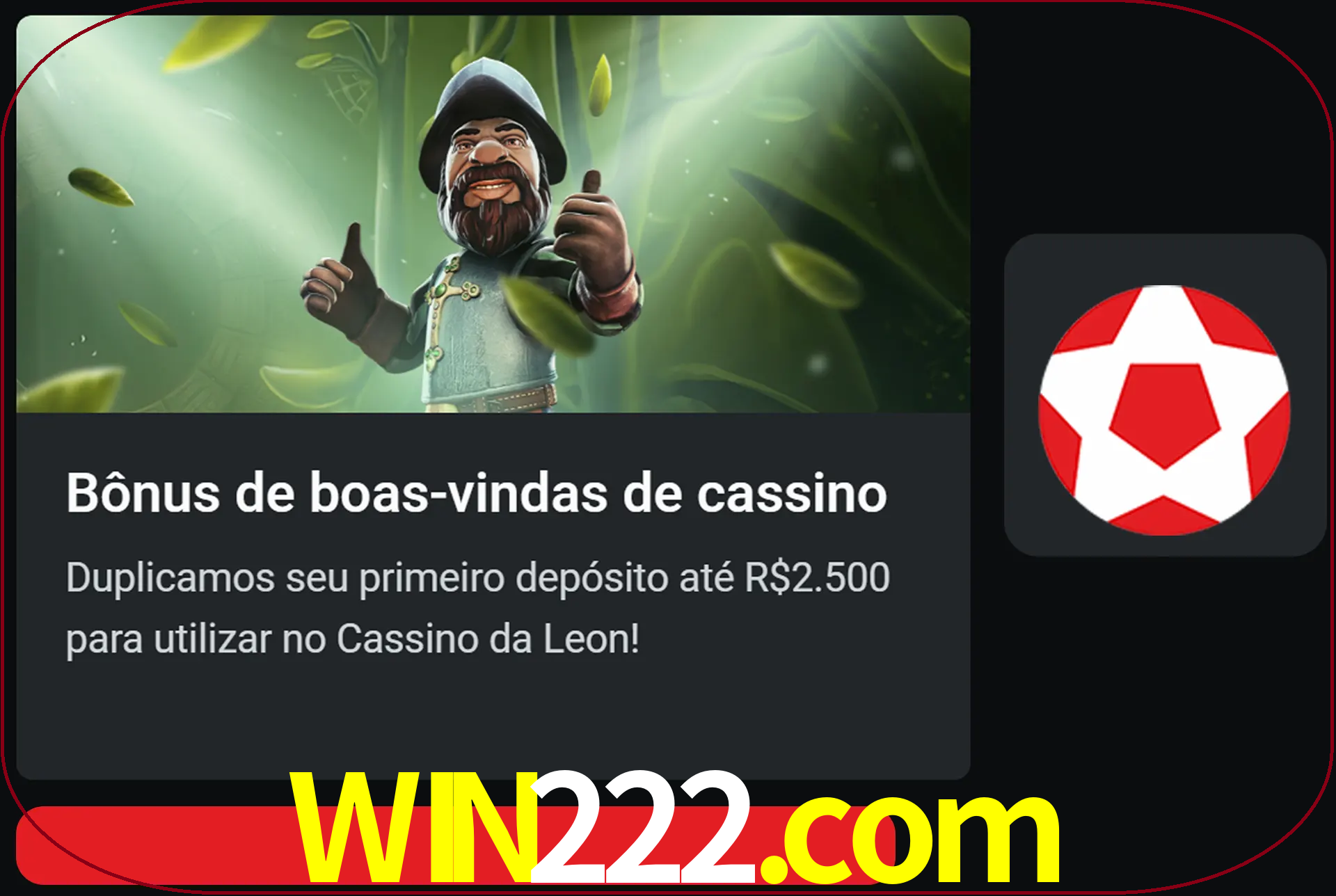 Receba seu dinheiro do bônus de boas-vindas após o primeiro depósito.